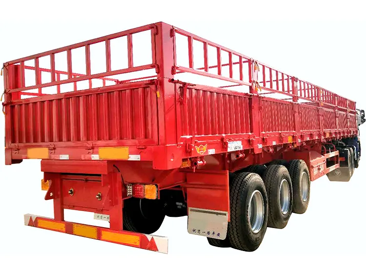 Semi-remorque de baisse de chargement latérale